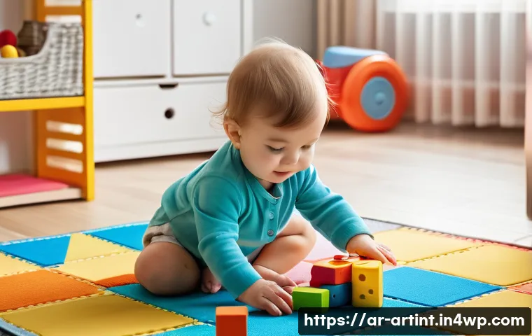 AI 모델의 복잡성 감소를 위한 기법 - **Prompt:** "A toddler wearing a cute animal-themed diaper, playing with colorful blocks on a soft p...